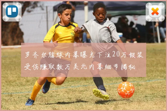 罗齐尔赌球内幕曝光下注20万假装受伤赚取数万美元内幕细节揭秘